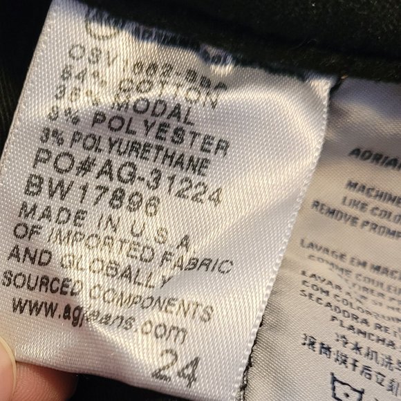 AG Jeans THE JODI HIGH-RISE SLIM FLARE CROP IN SUPER BLACK - Picture 10 of 16